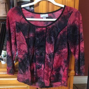 Dress Barn Medium Dressy Pink Blouse
